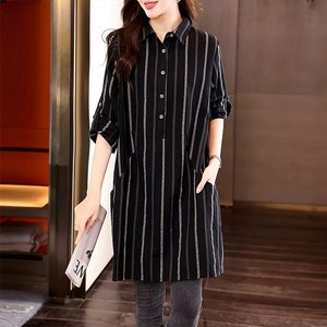 [루미루나]세미롤업롱셔츠2종