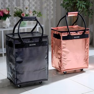 리오홈  블랙 / 핑크 캐리어 카트