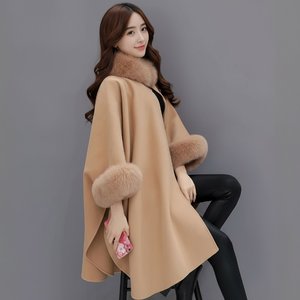 [비니브] 클래식 퍼 케이프 코트