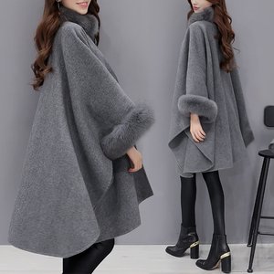 [비니브] 클래식 퍼 케이프 코트