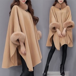 [비니브] 클래식 퍼 케이프 코트