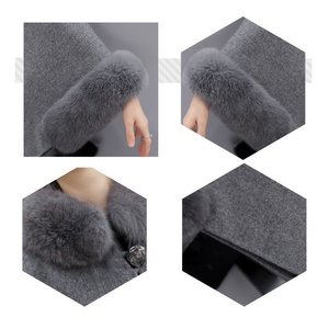 [비니브] 클래식 퍼 케이프 코트