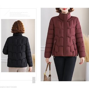 [비니브] 체크 카라 패딩