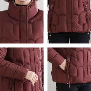 [비니브] 체크 카라 패딩