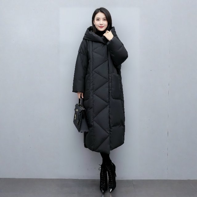 [비니브] 오로라 후드 롱 패딩