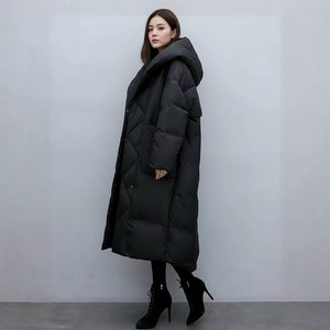 [비니브] 오로라 후드 롱 패딩