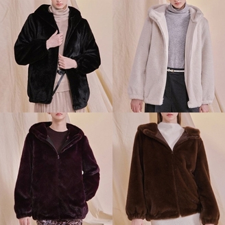 홈쇼핑히트 여성 FAUX 밍크퍼 하프코트 4종 (택1)