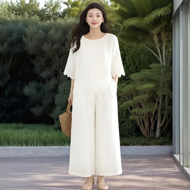 쉐바 자수 쿨인견 풀오버+팬츠(색상선택)