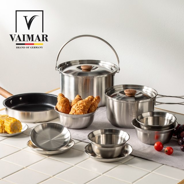 바이마르 뉴본 스텐삼중바닥 냄비 캠핑풀세트