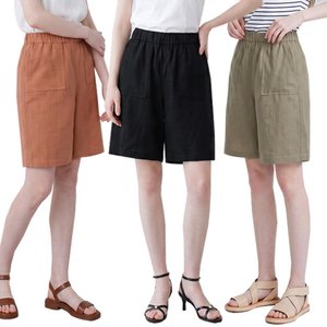 [로코엘라] 마렌 썸머 린넨 블렌디드 여성 버뮤다 팬츠 3종세트