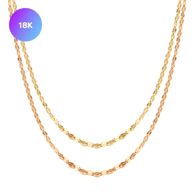 [골드퀸즈] 18K 1.5mm 트윙클 체인 목걸이