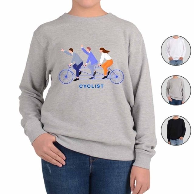 기모맨투맨 자전거로 친구와 여행가요 (WFG2I4D)