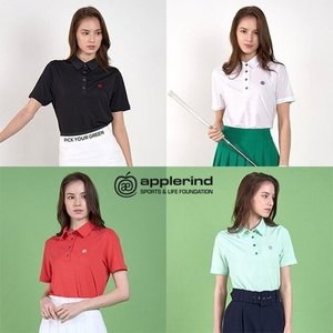 [애플라인드] 시어서커 반팔 티셔츠 4종세트 여성
