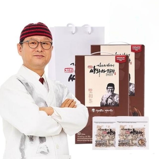 김오곤 진한 쌍화차 침향 2박스(100포)+고명2팩+쇼핑백2장