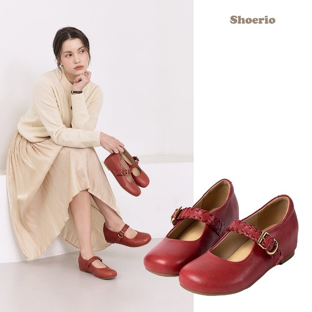 슈리오 양가죽 메리제인 컴포트화