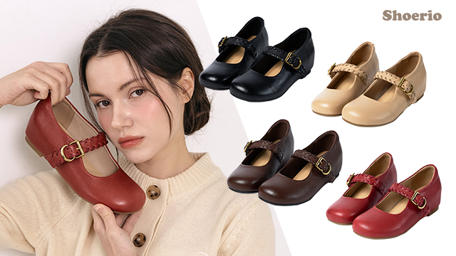 슈리오 양가죽 메리제인 컴포트화