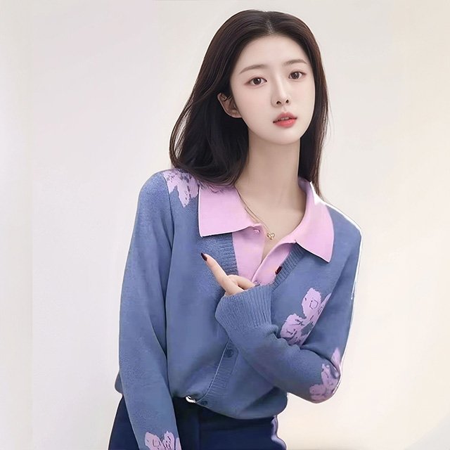 [헬리꽁땡]아마레레이어드니트2종