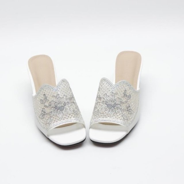 [헨리메인]베일리 레이스 플라워 자수 펌프스 뮬 5.5cm 66H22MDMWS348_P322510709