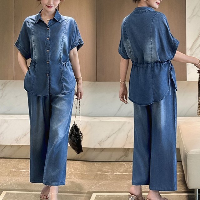 [비니브] 모조 데님 상하세트