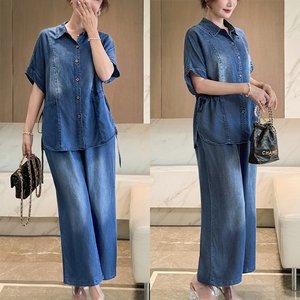 [비니브] 모조 데님 상하세트