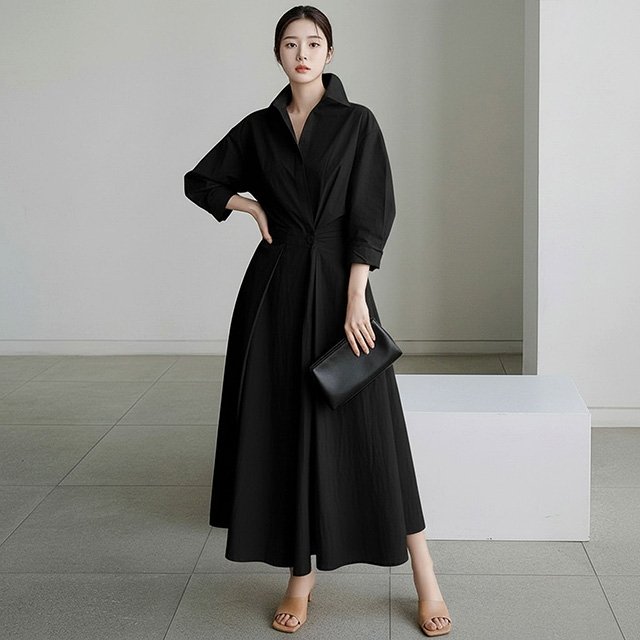 [플로레센스]쁘라제르벌룬카라원피스(색상선택)