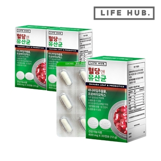 라이프허브 혈당 앤 유산균 3박스(400mg x 90캡슐) 3개월분
