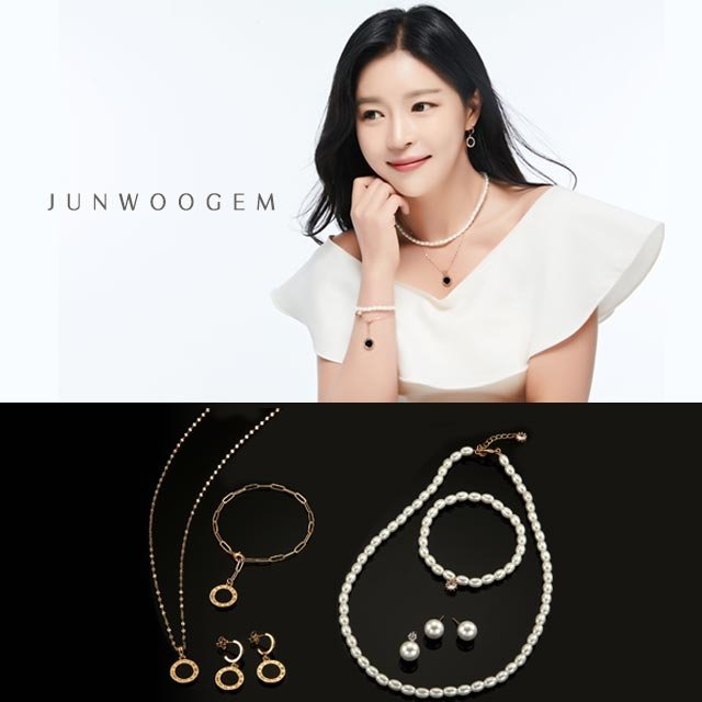 [준우젬] 18K 천연 오닉스 진주 풀세트 (총 8종)