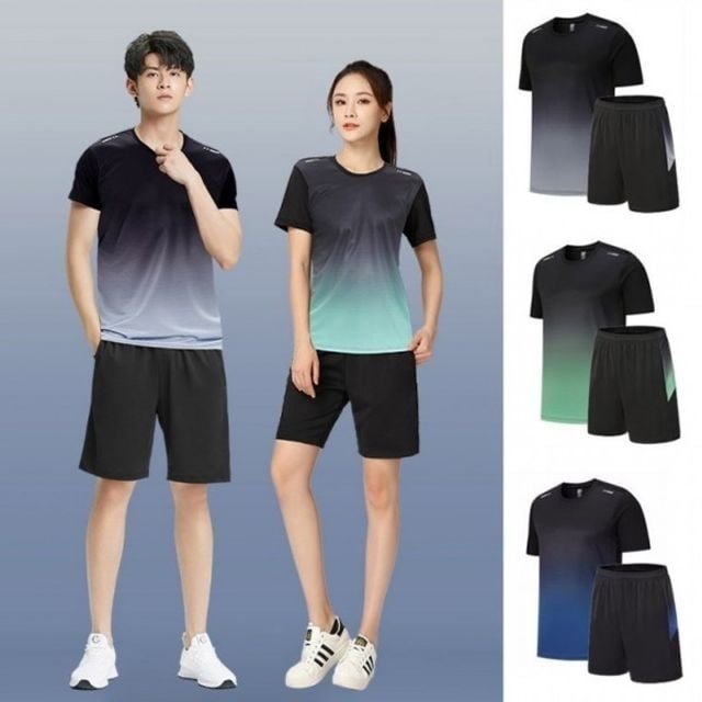 고품질 공용모던 그라데이션 하프슬리브 운동복 (WFK1WQW)