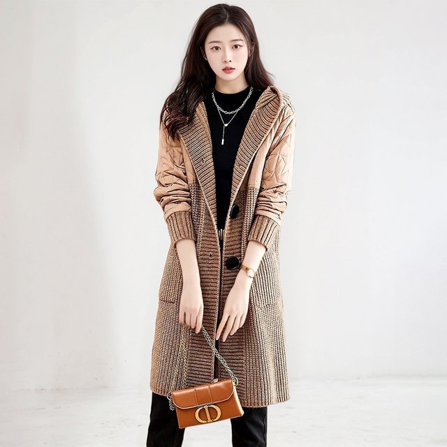 [헬리꽁땡]누빔니트후드롱가디건(색상선택)