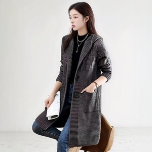 [헬리꽁땡]누빔니트후드롱가디건(색상선택)