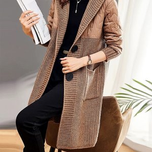 [헬리꽁땡]누빔니트후드롱가디건(색상선택)