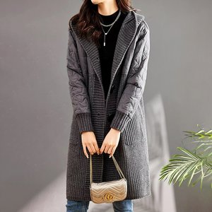[헬리꽁땡]누빔니트후드롱가디건(색상선택)