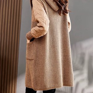 [헬리꽁땡]누빔니트후드롱가디건(색상선택)
