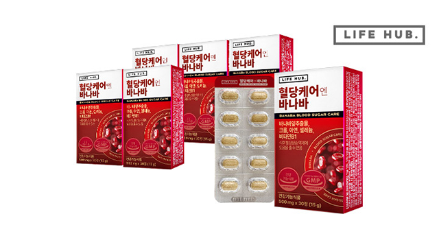 라이프허브 혈당케어엔 바나바 6박스(500mg x 180정) 6개월분