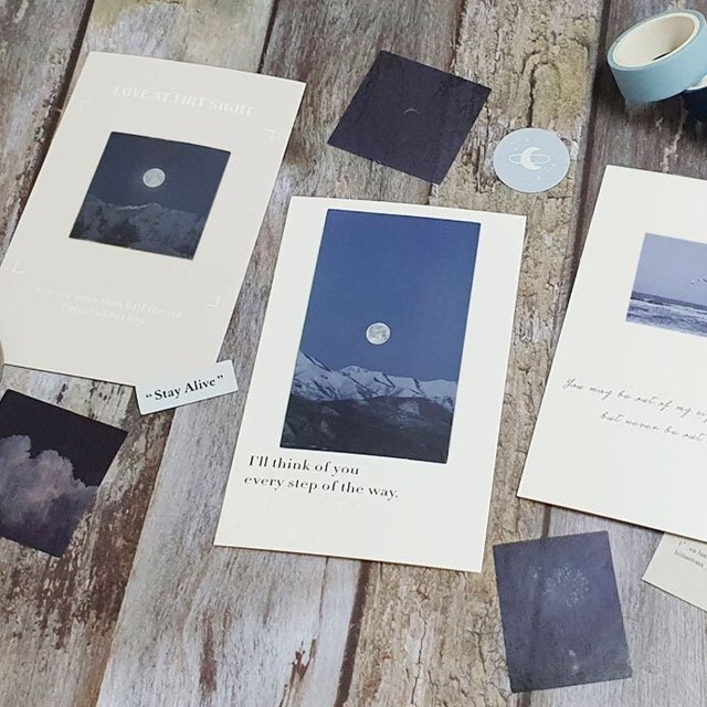 어스름한새벽녁카드 고요한 벽꾸미기 (WFHVG8N)