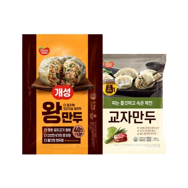 동원 개성왕만두 2.1kg + 교자만두 1.2kg x 2개
