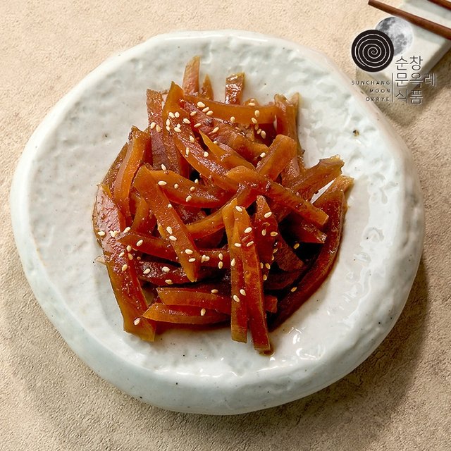 국내산 순창문옥례식품 된장 무 장아찌 1kg 밀폐용기