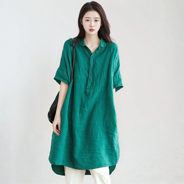 [헬리꽁땡] 반오픈 롱셔츠 원피스 3종세트