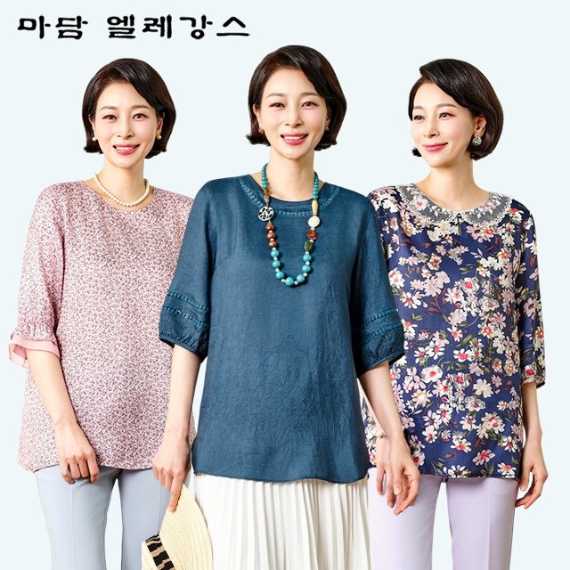 (초특가) 25SS 마담엘레강스 퓨리티 인견 블라우스 3종