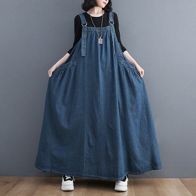 [헬리꽁땡] 빈티지데님멜빵원피스