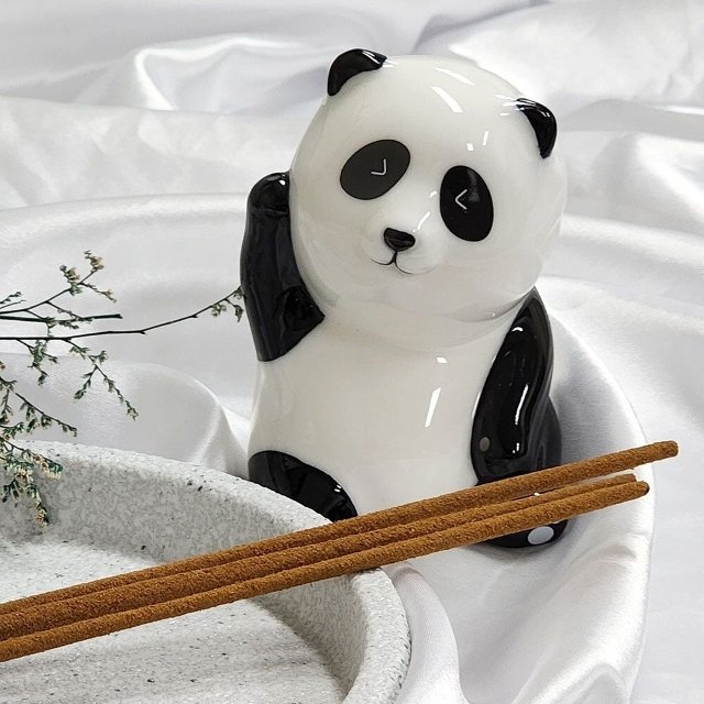 고품질 스틱 인센스 홀더 손을 든 판다 인센스받침 (WFJ1KXN)
