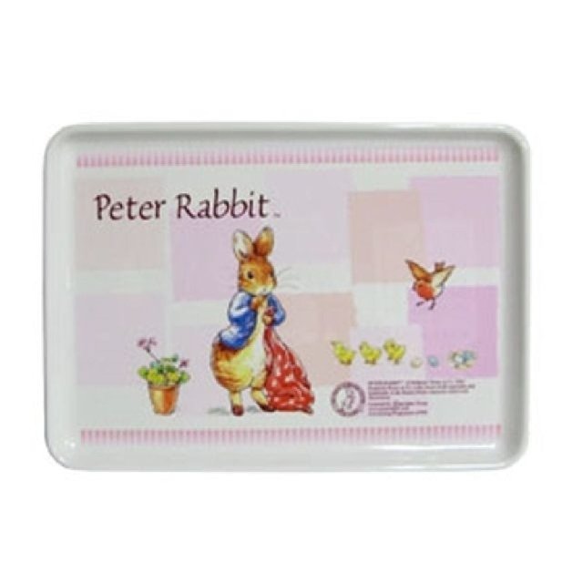 피터래빗 멜라민 쟁반 핑크(중)트레이 과일 접시 서빙 (WF76186)