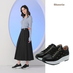 슈리오 시그니처 소가죽 스니커즈 