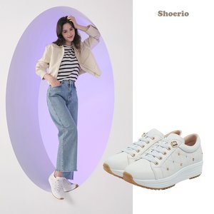 슈리오 시그니처 소가죽 스니커즈 