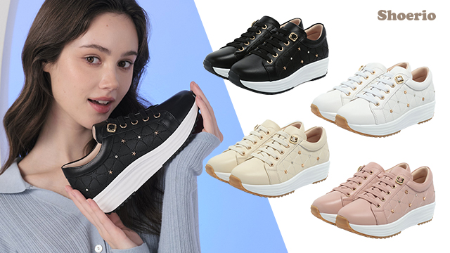 슈리오 시그니처 소가죽 스니커즈 