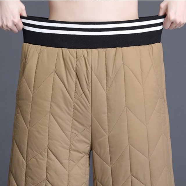 [엘드마마] 에로우 퀼팅 와이드 팬츠