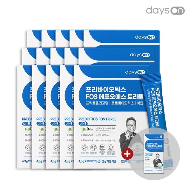 오한진 프리바이오틱스 FOS 트리플 15개월분 + 무료체험분 10포