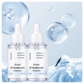 수분앰플 바이옴 8X 히알루론산 앰플 30ml 2개  미백주름개선 8중 히알루론산 수분진정