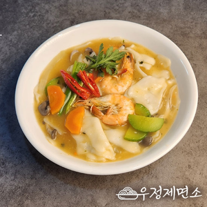 [우정제면소] 얼큰한 멸치맛 수제비 12인분세트 (생수제비2kg+스프12봉)