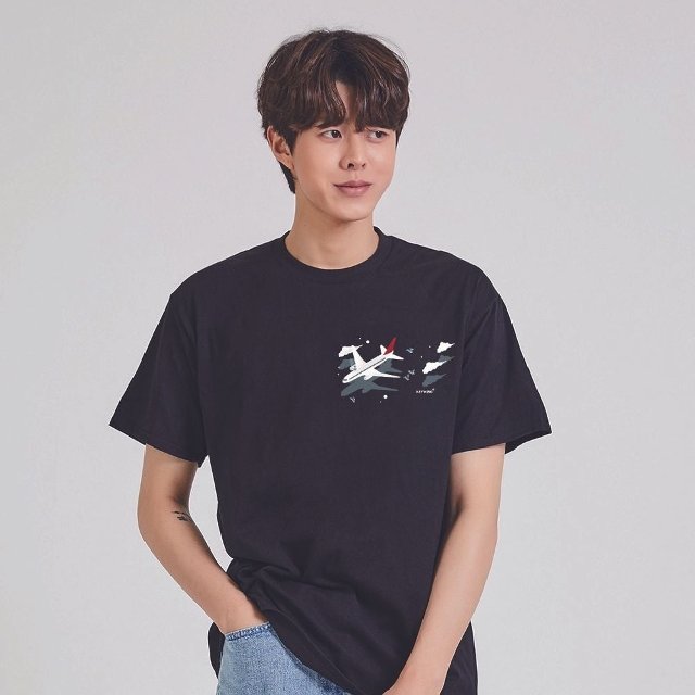 키밍 비행기 반팔티 데일리 그래픽 그래픽반팔티 단체반팔티 재밌는그래픽 (W75893F)